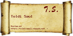 Toldi Saul névjegykártya